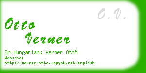 otto verner business card