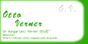 otto verner business card
